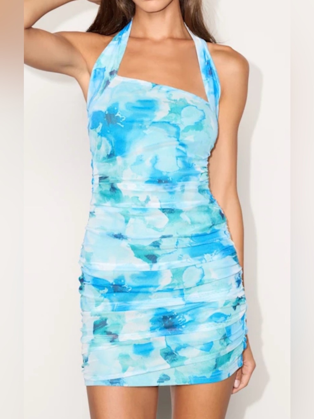 Lulu’s Halter Ruched Mini Dress